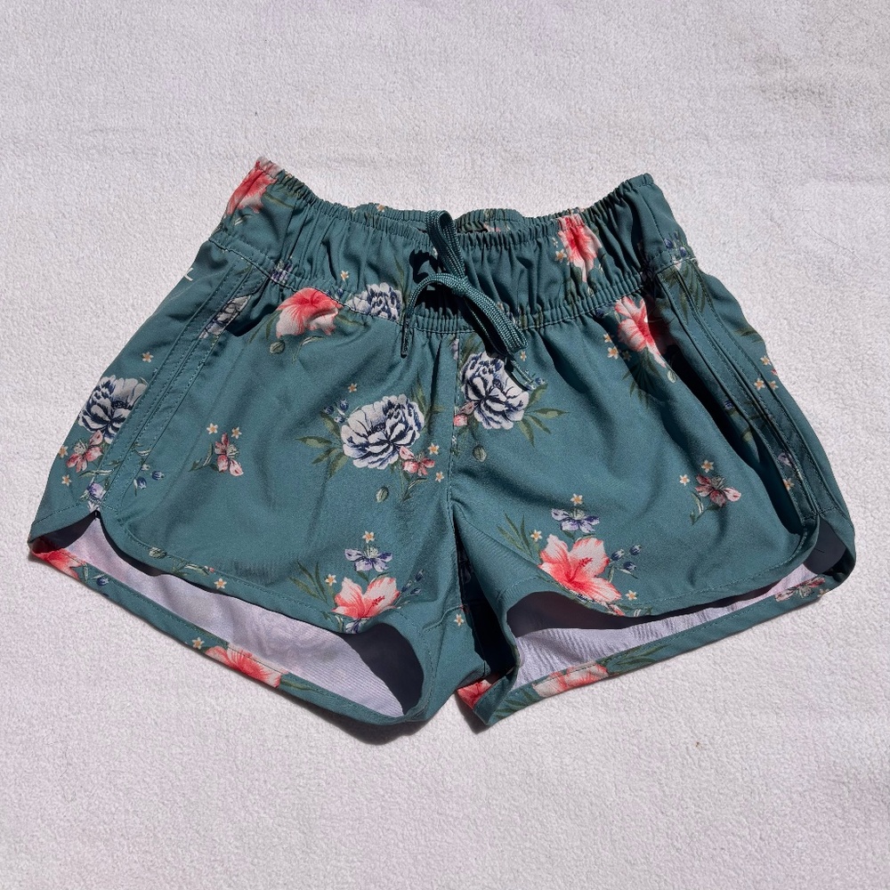 Girls O'Neil Teal/Floral Board Shorts